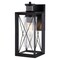 Vaxcel Milton Matte Black Motion Sensor Dusk to Dawn Outdoor Wall Light Transitional Clear Glass T0762 - alternate 1